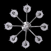 Passo 8-Light Chandelier in Polished Silver