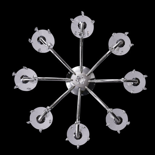 Passo 8-Light Chandelier in Polished Silver