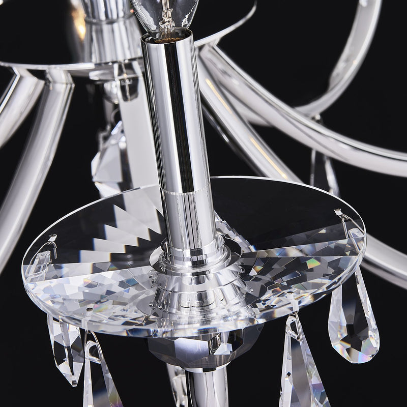 Passo 8-Light Chandelier in Polished Silver