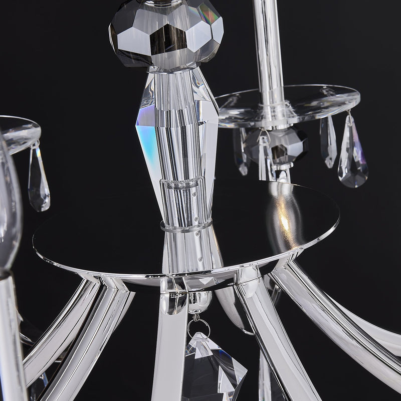 Passo 8-Light Chandelier in Polished Silver