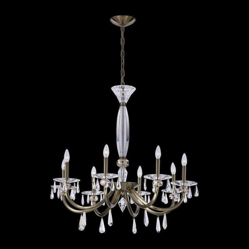 Passo 8-Light Chandelier in Brushed Brass