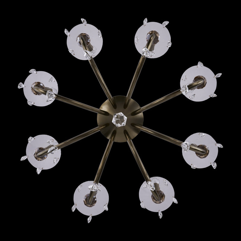 Passo 8-Light Chandelier in Brushed Brass