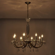 Passo 8-Light Chandelier in Brushed Brass