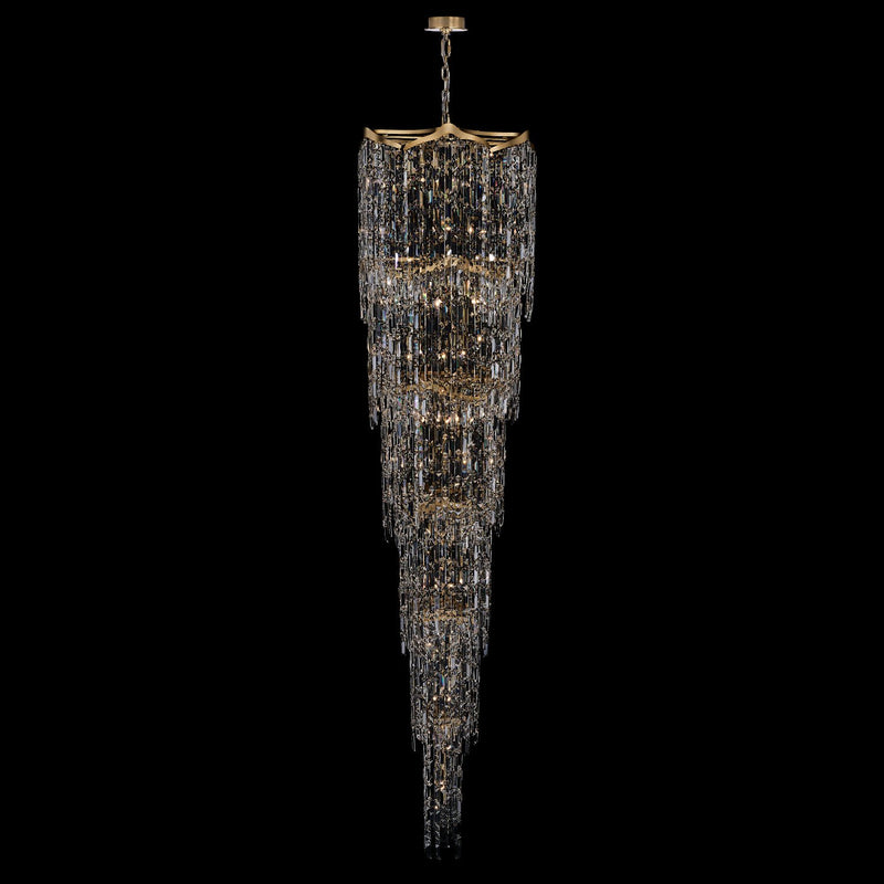 Cadere 42-Light Foyer Chandelier in Two Tone 18K Gold
