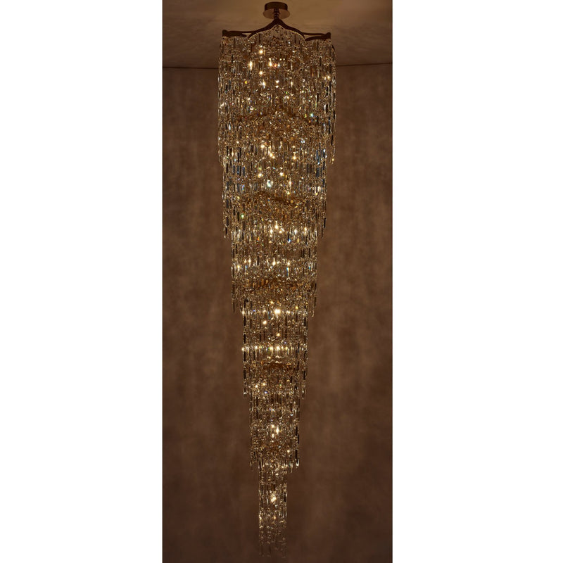 Cadere 42-Light Foyer Chandelier in Two Tone 18K Gold