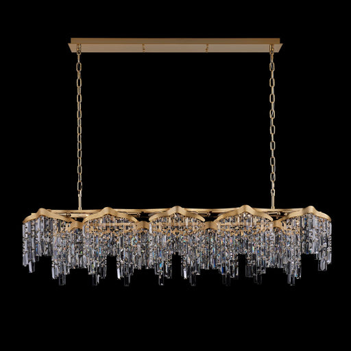 Cadere 24-Light Linear Pendant in Two Tone 18K Gold