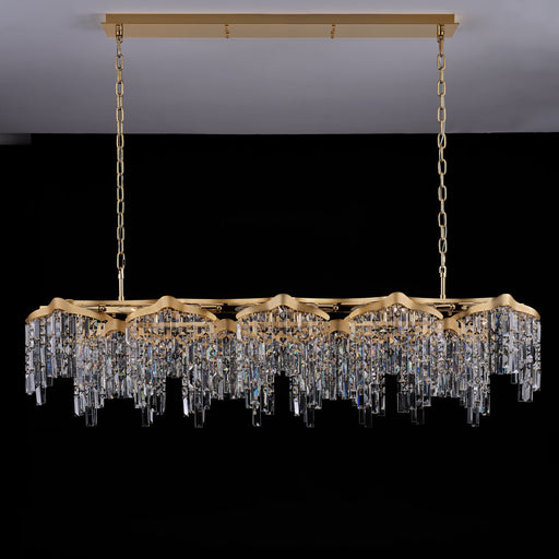 Cadere 24-Light Linear Pendant in Two Tone 18K Gold