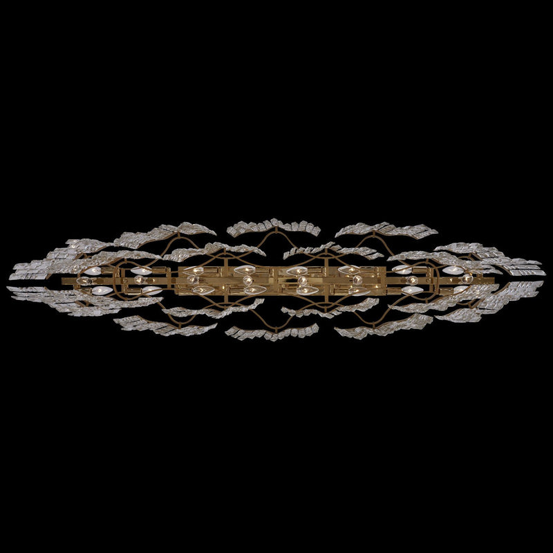 Cadere 24-Light Linear Pendant in Two Tone 18K Gold