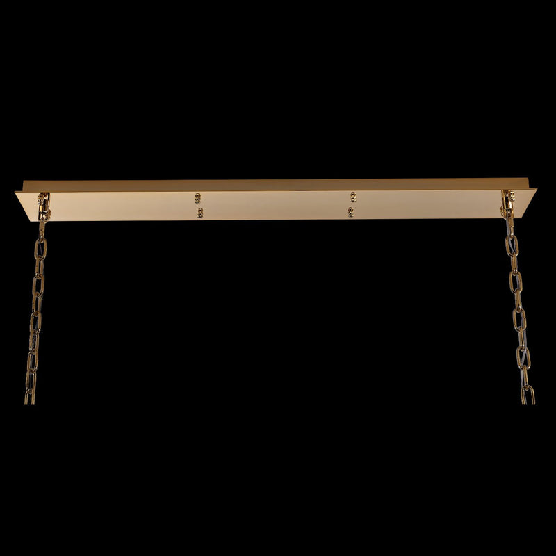 Cadere 24-Light Linear Pendant in Two Tone 18K Gold