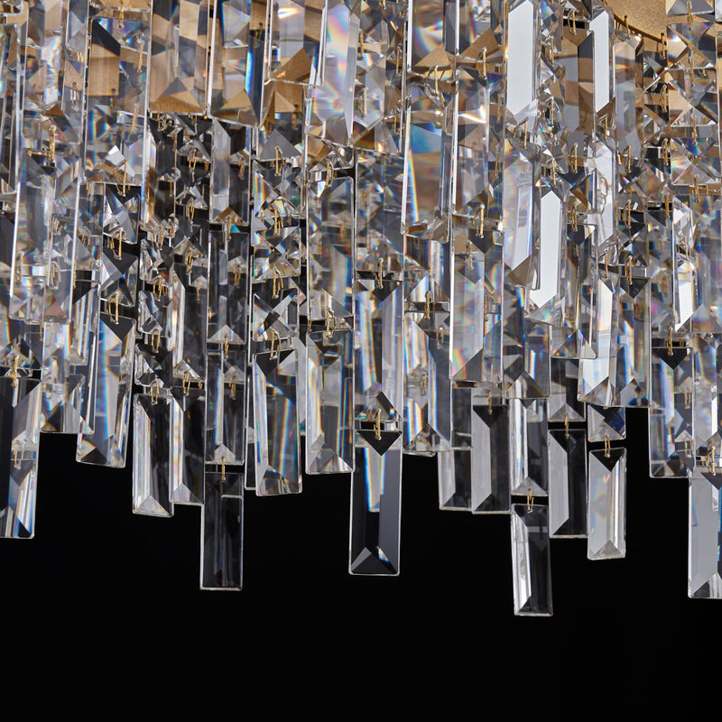 Cadere 24-Light Linear Pendant in Two Tone 18K Gold