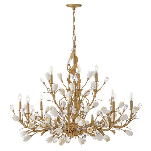 Yvette 12-Light Chandelier in Burnished Gold