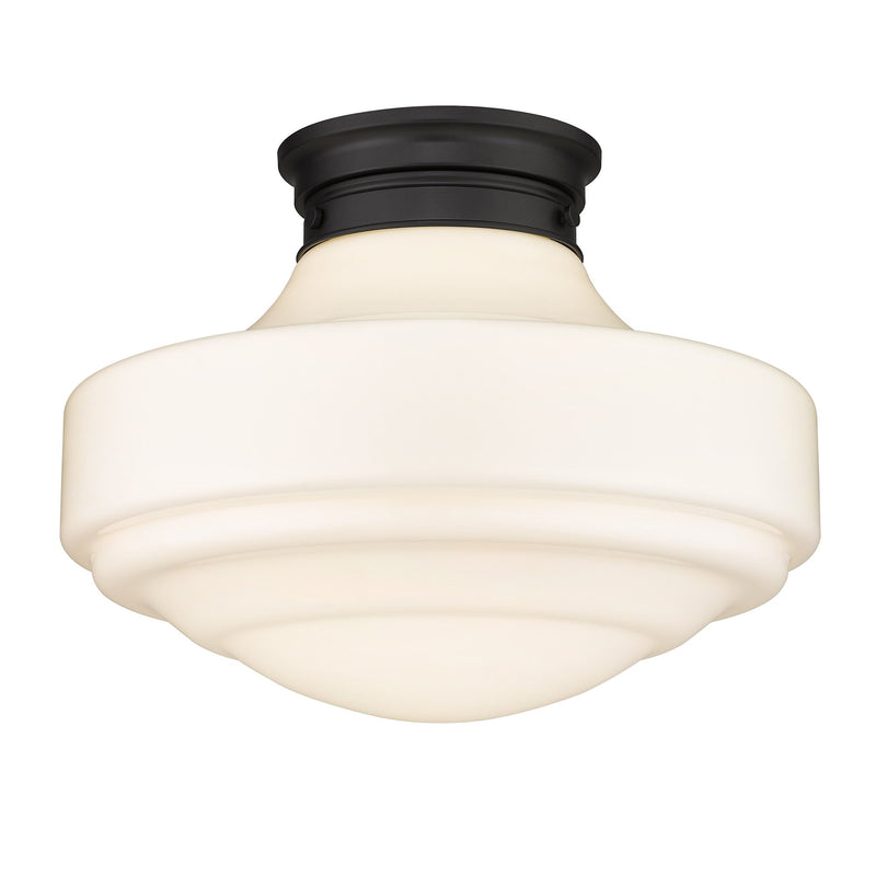 Ingalls 16" Semi-Flush Mount in Matte Black