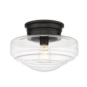 Ingalls 12" Semi-Flush Mount in Matte Black