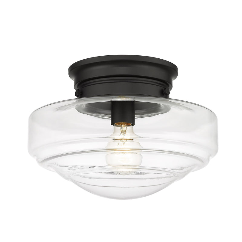 Ingalls 12" Semi-Flush Mount in Matte Black