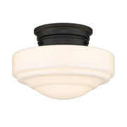 Ingalls 12" Semi-Flush Mount in Matte Black