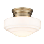Ingalls 12" Semi-Flush Mount in Modern Brass