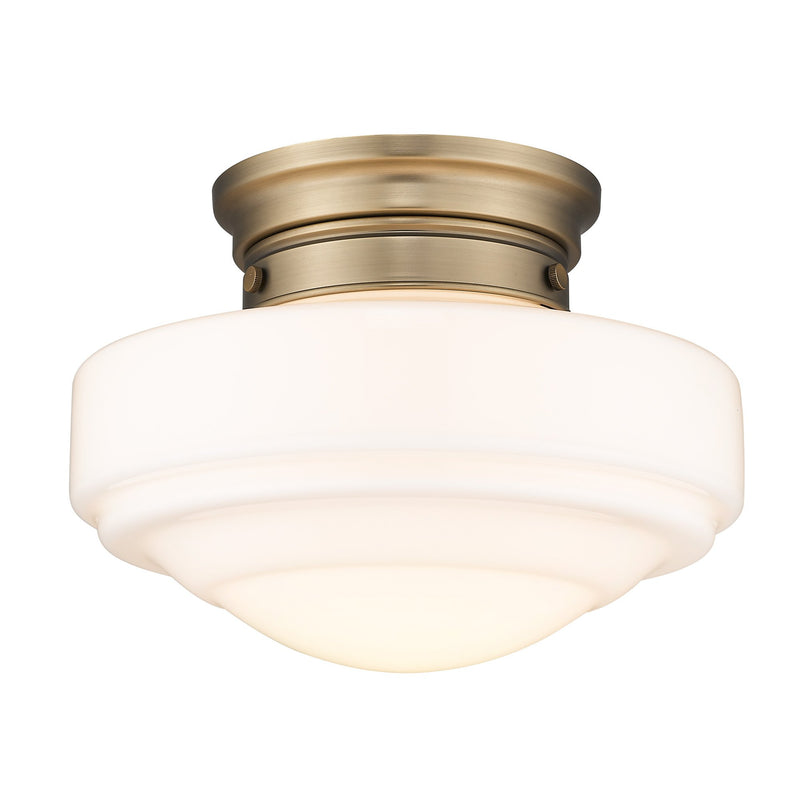 Ingalls 12" Semi-Flush Mount in Modern Brass