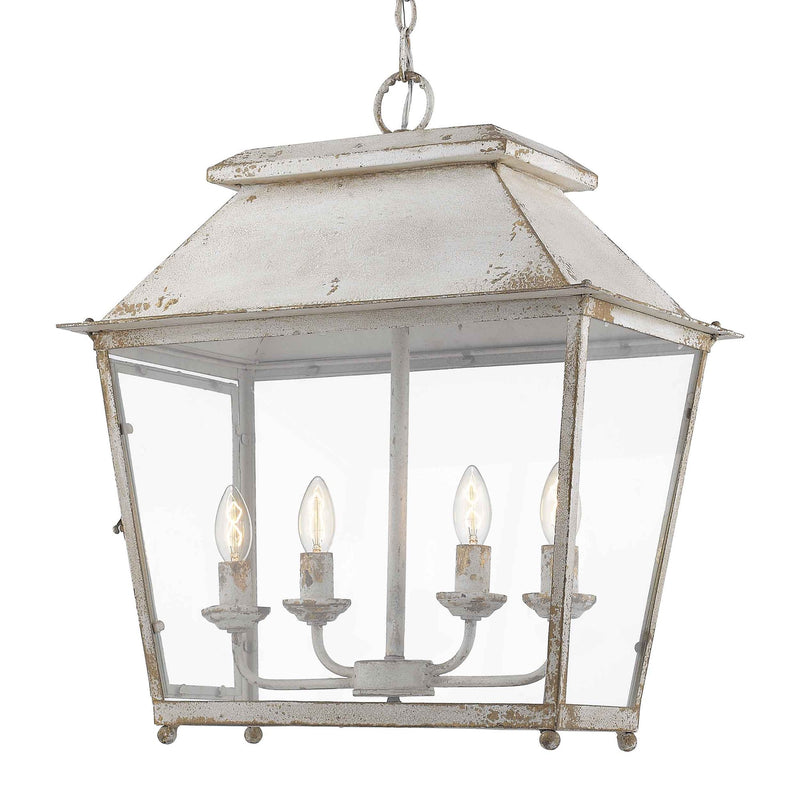 Abingdon 4-Light Lantern Pendant in Antique Ivory