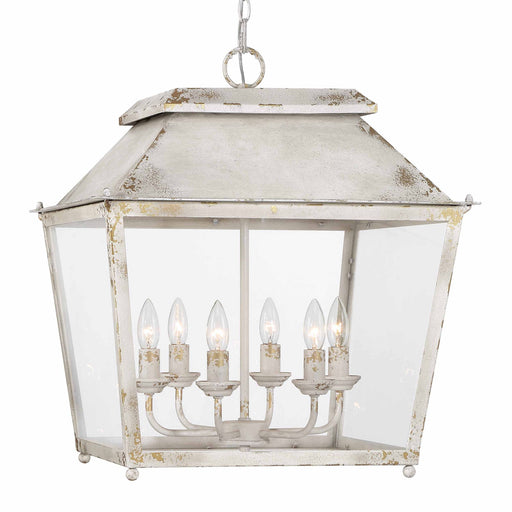 Abingdon 6-Light Lantern Pendant in Antique Ivory
