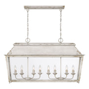 Abingdon 8-Light Linear Pendant in Antique Ivory