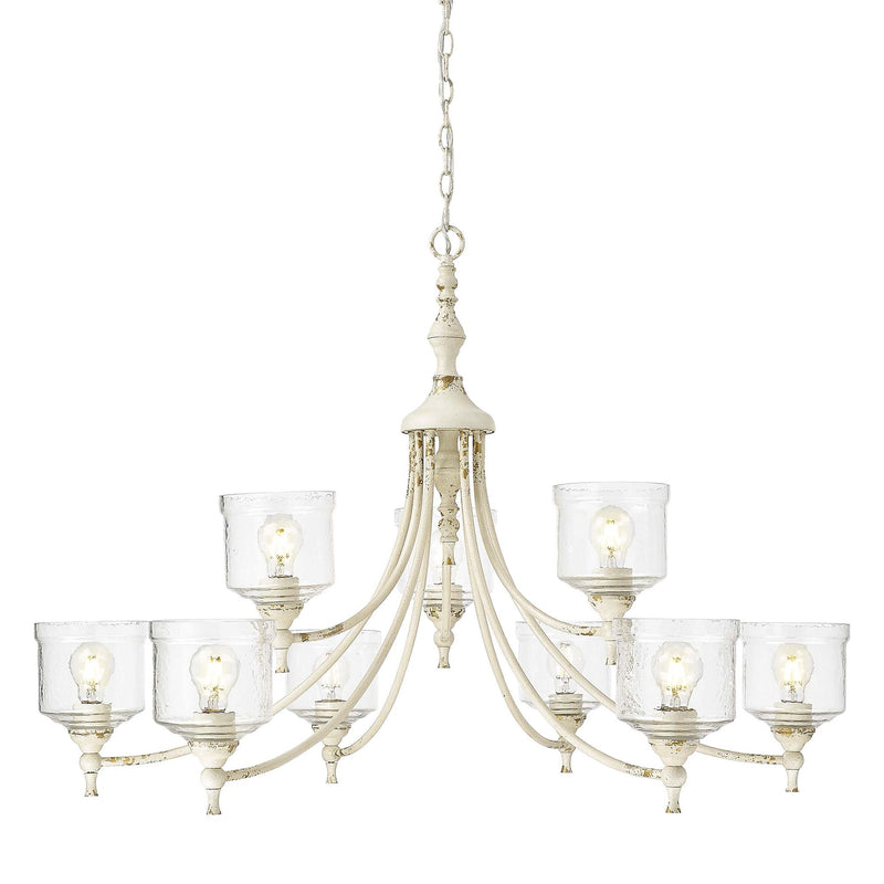 Keating 9-Light Chandelier in Antique Ivory
