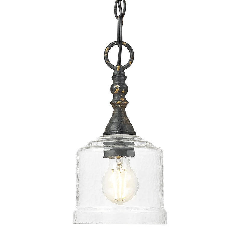 Keating Mini Pendant in Antique Black Iron