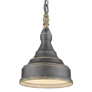 Keating Bell Pendant in Antique Black Iron