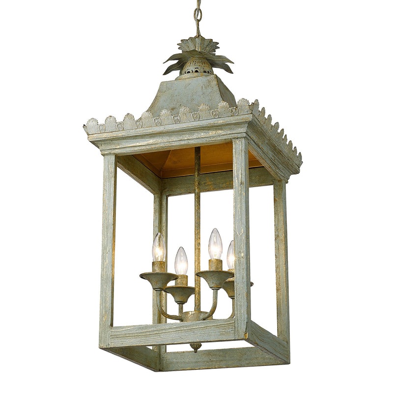 Finley 4-Light Lantern Pendant in Vintage Sage