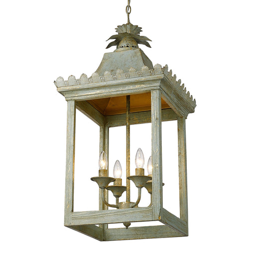 Finley 4-Light Lantern Pendant in Vintage Sage