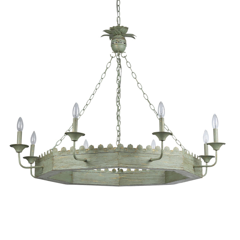 Finley 8-Light Chandelier in Vintage Sage