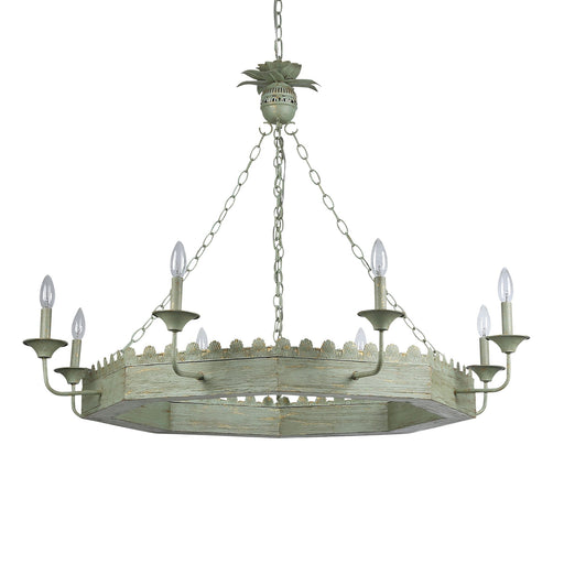 Finley 8-Light Chandelier in Vintage Sage