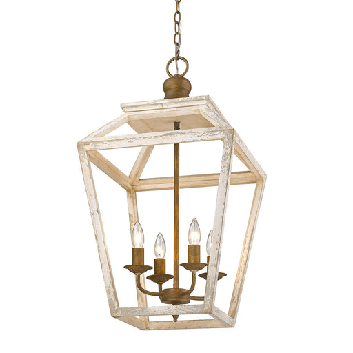 Haiden 4-Light Lantern Pendant in Burnished Chestnut