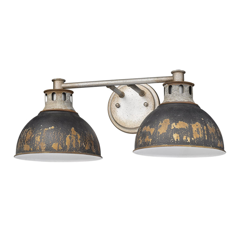 Kinsley 2-Light Bath Vanity Light in Aged Galvanized Steel