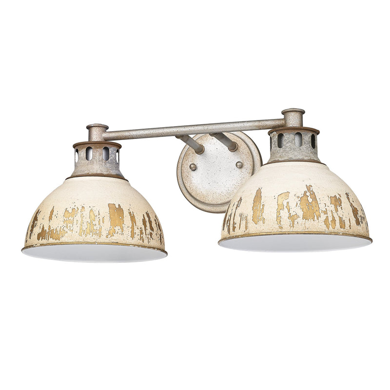 Kinsley 2-Light Bath Vanity Light in Aged Galvanized Steel