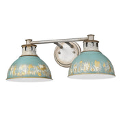 Kinsley 2-Light Bath Vanity Light in Aged Galvanized Steel