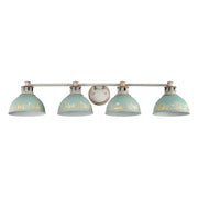 Kinsley 4-Light Bath Vanity Light in Aged Galvanized Steel