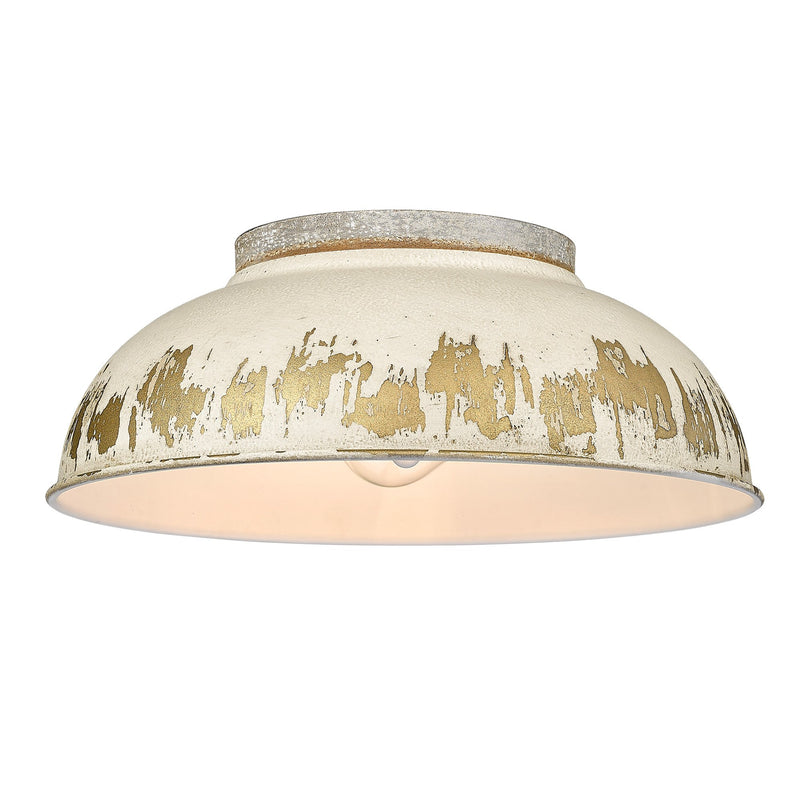 Kinsley 2-Light Flush Mount in Aged Galvanized Steel