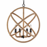 Marina 4-Light Chandelier in Natural Black