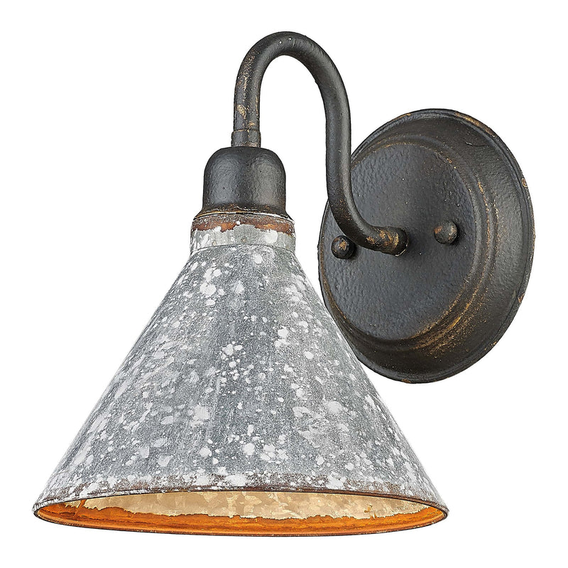 Jasper Wall Sconce in Antique Black Iron