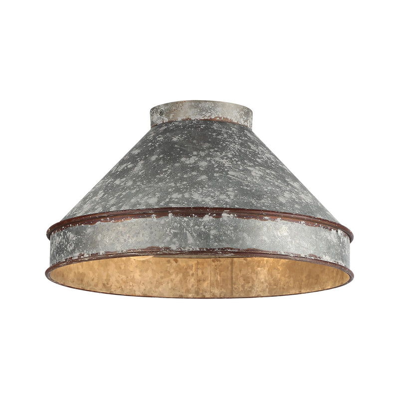 Jasper 2-Light Flush Mount in Antique Black Iron