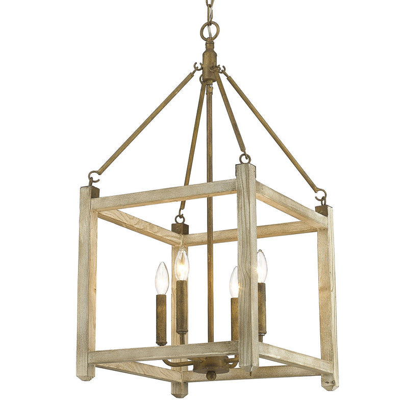 Orville 4-Light Lantern Pendant in Burnished Chestnut