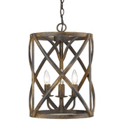 Alcott 3-Light Chandelier in Antique Black Iron