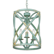 Alcott 3-Light Chandelier in Antique Teal