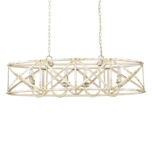 Alcott 8-Light Linear Pendant in Antique Ivory
