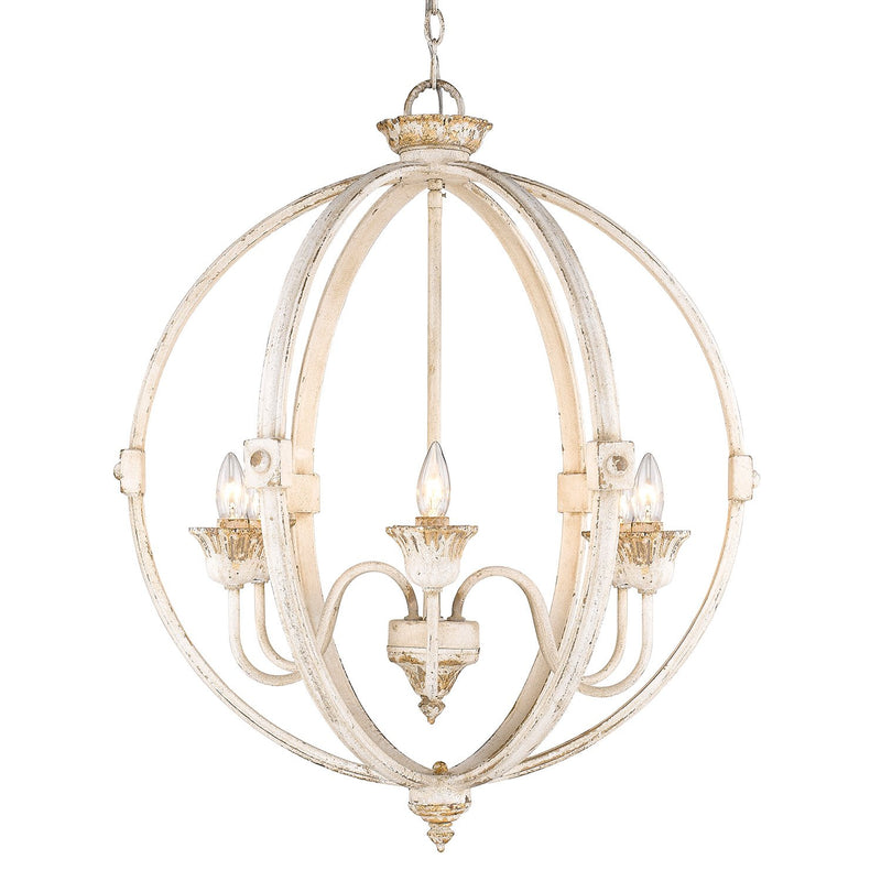 Jules 6-Light Chandelier in Antique Ivory