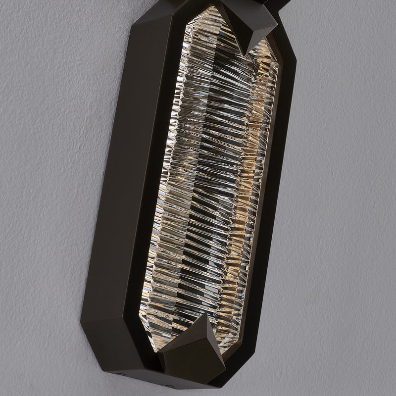 Carato Large LED Outdoor Wall Sconce in Bronze Fluorocarbon