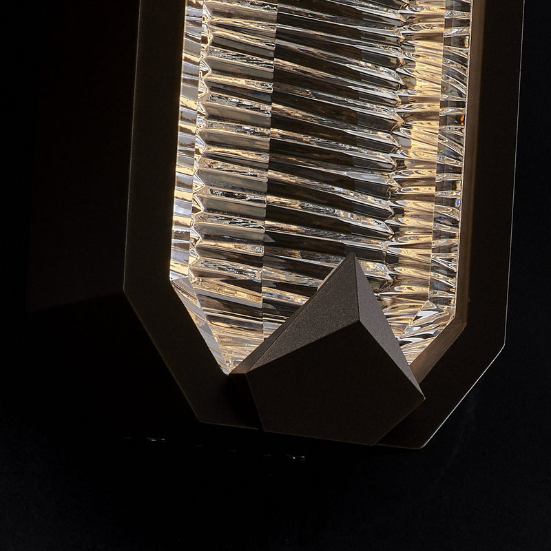 Carato Large LED Outdoor Wall Sconce in Bronze Fluorocarbon