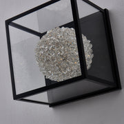 Lina Small Outdoor Wall Sconce in Matte Black