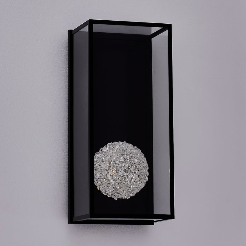 Lina Large Outdoor Wall Sconce in Matte Black