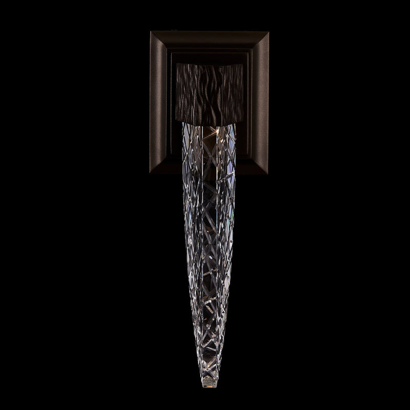 Mezza Small Outdoor Wall Sconce in Matte Black Fluorocarbon